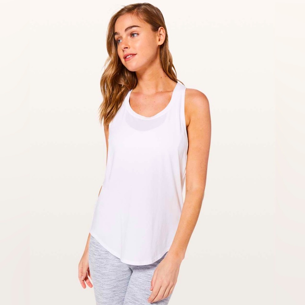 Sz 8 | Lululemon Love Tank *Pleated | White